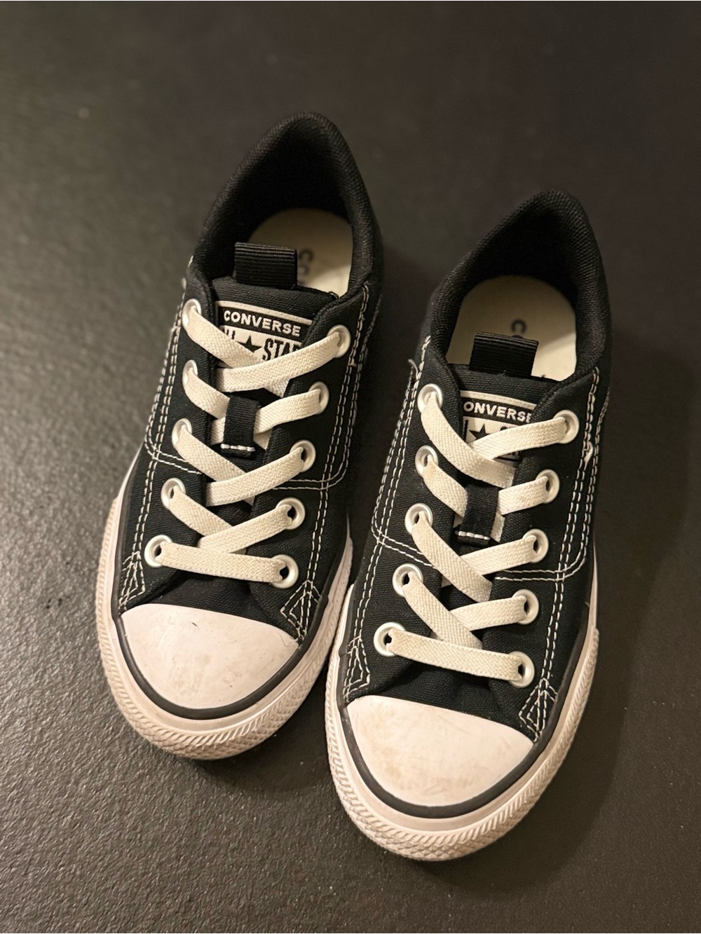 Converse Kids Low Top Sneakers in Black and White